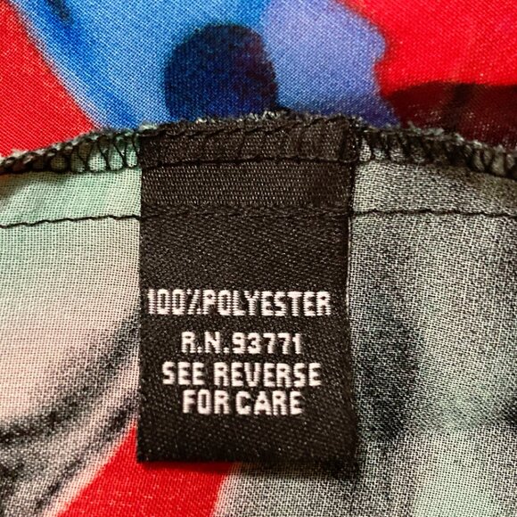 KAKTUS Red black white turquoise watercolour floral sheer cardigan ~ XS SMALL - Picture 9 of 12